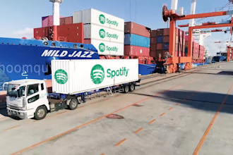 put your logo or website on container truck