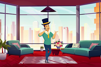 create high quality 2d cartoon animation video