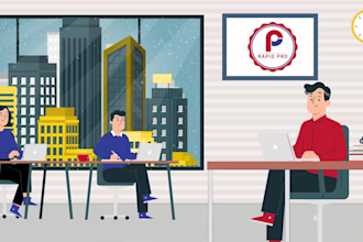 create premium custom 2d animated explainer video in 24 hour