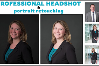 do professional headshot and portrait retouching