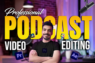 do podcast video editing, podcast audio editing, podcast clips, intro and outro