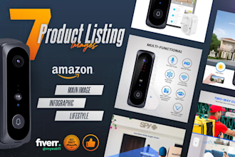 design amazon product listing images and product infographic