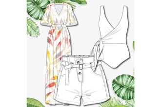 draw fashion technical illustrations with details