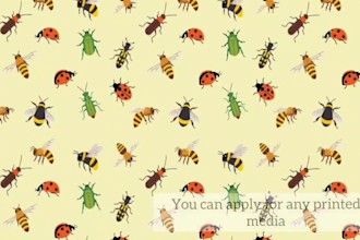 create custom seamless vector patterns for fabric, clothing, and digital print