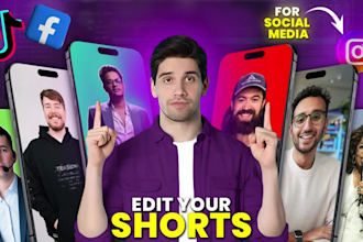 do video editing for instagram reels, youtube shorts and tiktok short form video