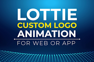 create custom lottie logo animation for website or app