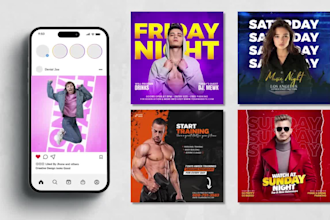 create animated motion graphics flyer, banner, poster, reels