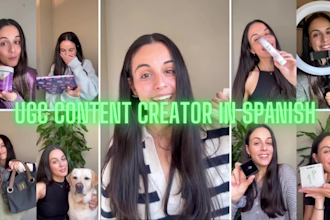 create an ugc amazon product video in spanish
