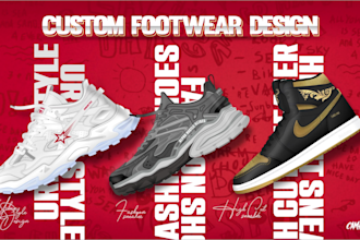 design professional custom sneakers and footwear for your brand