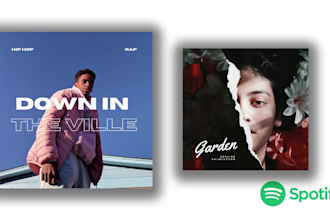 create a professional album cover design for spotify