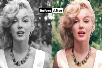 colorize old black and white photo within 30 minutes
