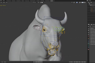 integrate 3d animal animation, 3d animal model, 3d rigging,  compositing vfx