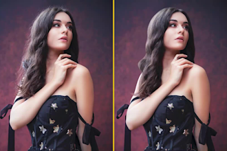 remove hair flyaway, extend hair and hair retouch in photoshop