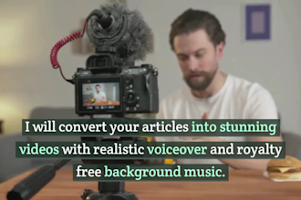 convert article into a high quality video