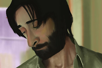 make a realistic digital portrait