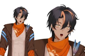 draw and rig 2d 3d nsfw vtuber model, 2d vtuber commission, 2d vtuber avatar