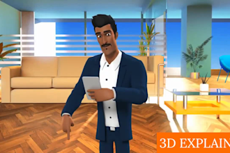 create 3d animated explainer video, 3d animation video, blockchain explainer