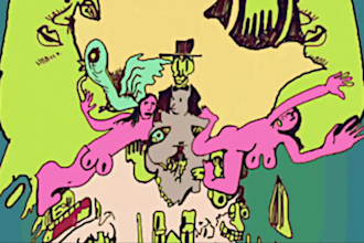 create psychedelic music video based from stock footage