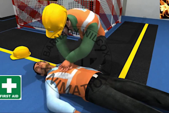 do 3d industrial safety animation workplace electric hazard ppe training video