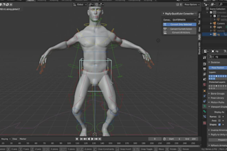 rig character with facial expressions in blender