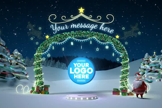 create a custom santa christmas greeting video