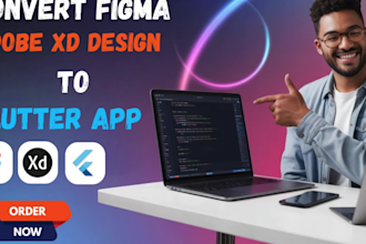 convert figma or adobe xd designs to responsive flutter apps with fast delivery