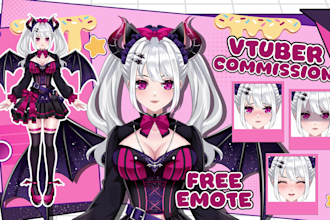 design and rigging live2d vtuber model with anime art style for stream