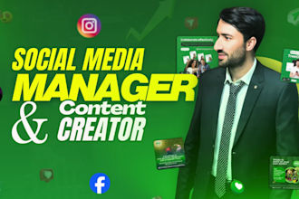 be your social media manager and instagram content creator