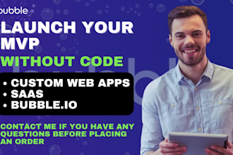 build a fully functional bubble io web app or mvp for your business