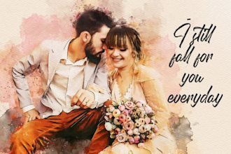 turn your portrait into watercolor digital painting art