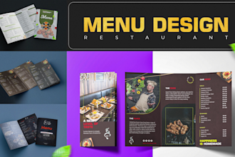 do menu design, food menu and restaurant menu design