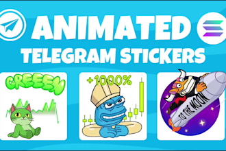 do telegram animated stickers for your crypto meme coin