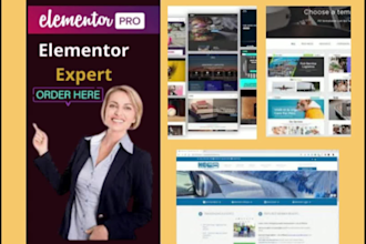 duplicate,copy,clone, redesign elementor wordpress   website with elementor pro