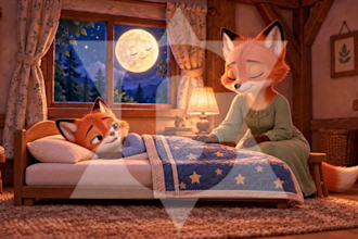 create animated bedtime story videos for children