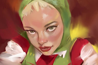 draw realistic portrait in digital art