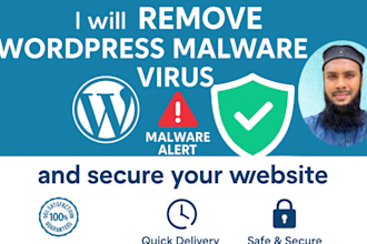remove wordpress malware, fix hacked site and install advanced security