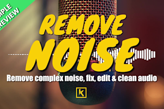 remove background noise, fix, edit and clean your audio file