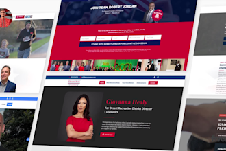 create political election or nonprofit charity campaign website