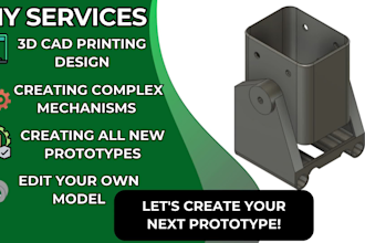 create cad stl file model prototype for 3d printing on a 3d printer