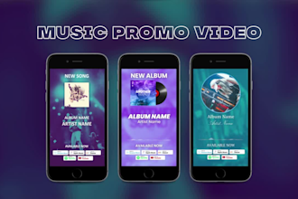 a professional music promo video for instagram, youtube and social media