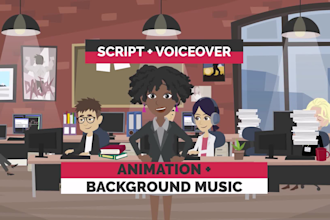create 2d animated explainer and marketing videos