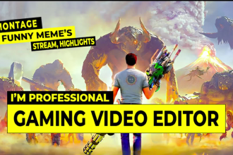 do gaming video editing for youtube tiktok and twitch stream highlights