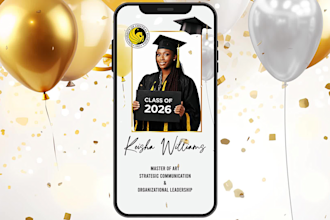 design elegant video invitations for birthdays, graduations, and prom events
