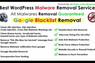 fix hacked wordpress site, remove google blacklist, clean malware