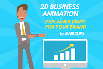 create a 2d animated business explainer video