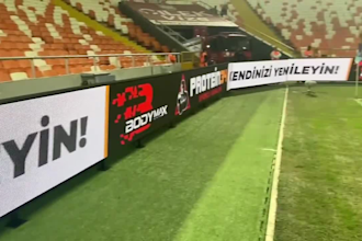 create stadium perimeter led billboard ads with animation or live action