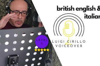 do deep rp british or italian accent english male voice over