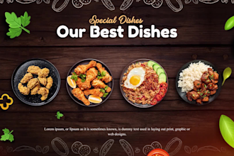 create creatative video ads restaurant promo, food promo