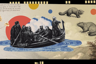 do historical collage vox style video motion graphics mixed media collage video