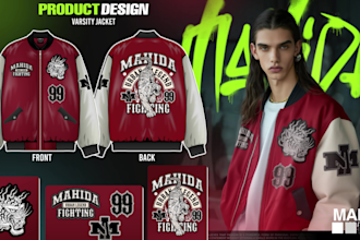 create jacket, hoodie, and fashion techpack for brand, manufacturing production